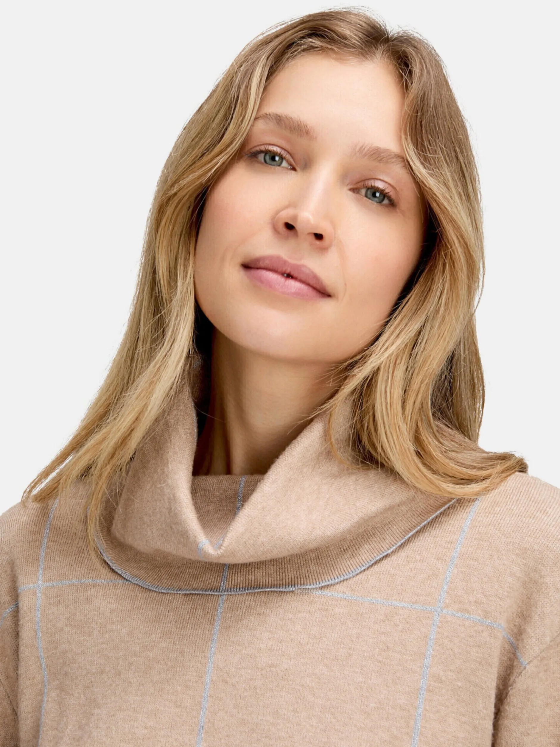 Betty Barclay Damen Strickpullover in beige grau
