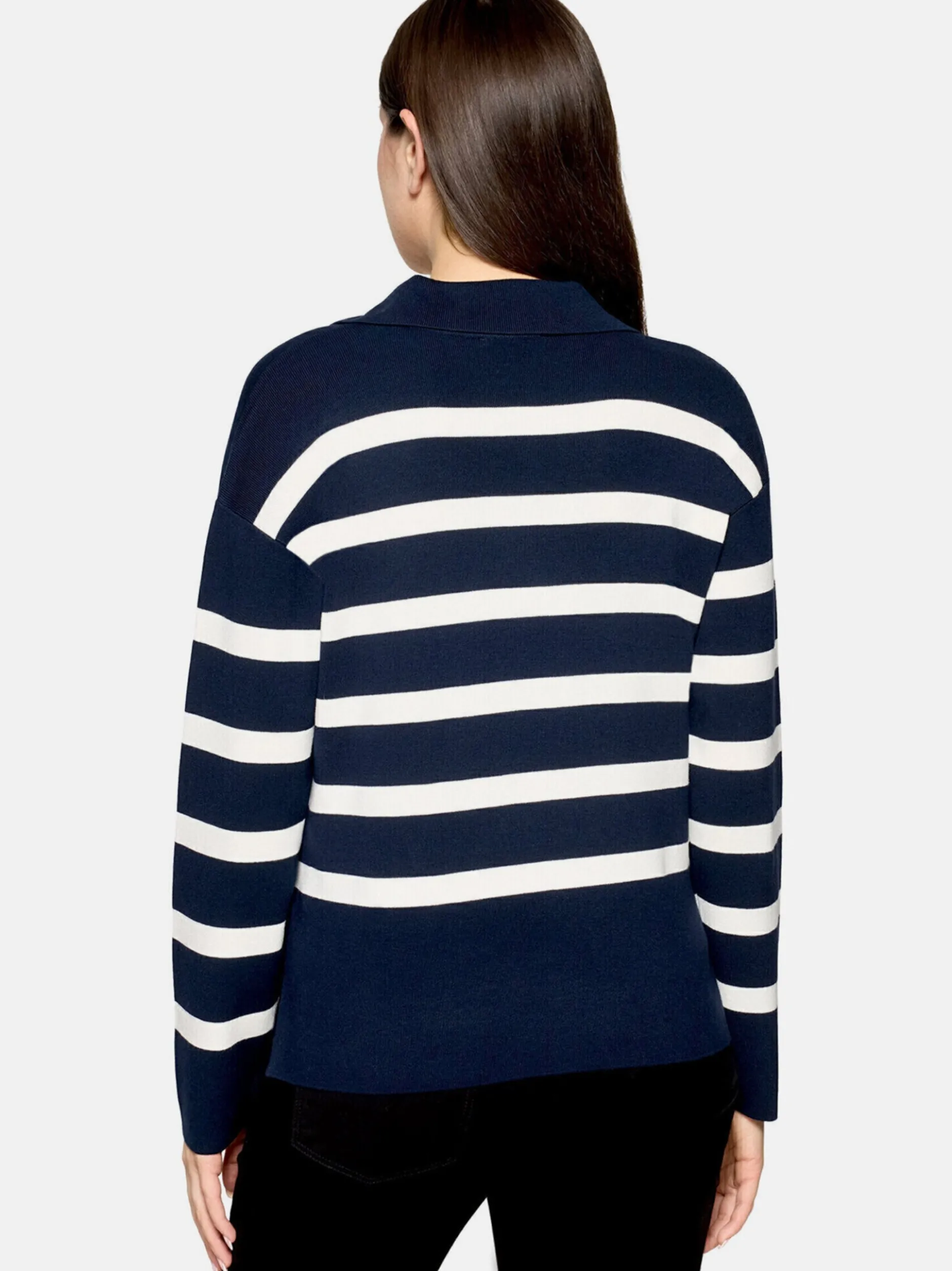 Betty Barclay Damen Strickpullover in marine weiß