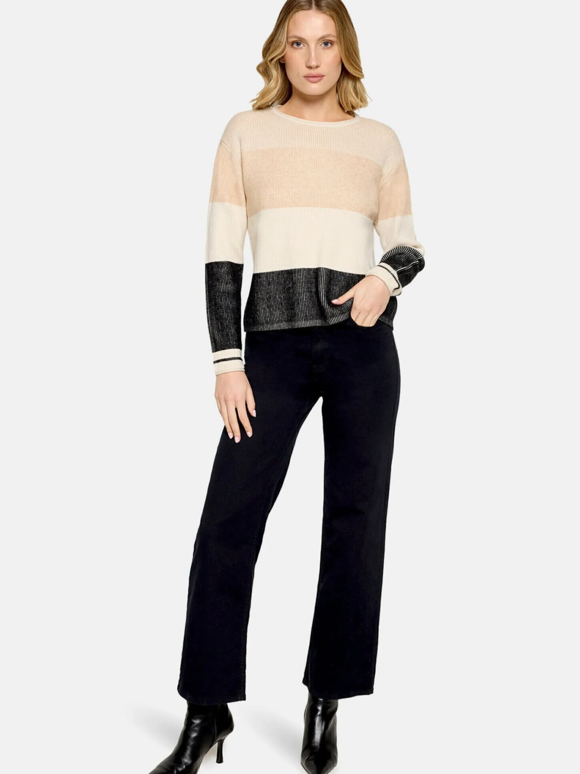 Betty Barclay Damen Strickpullover in schwarz