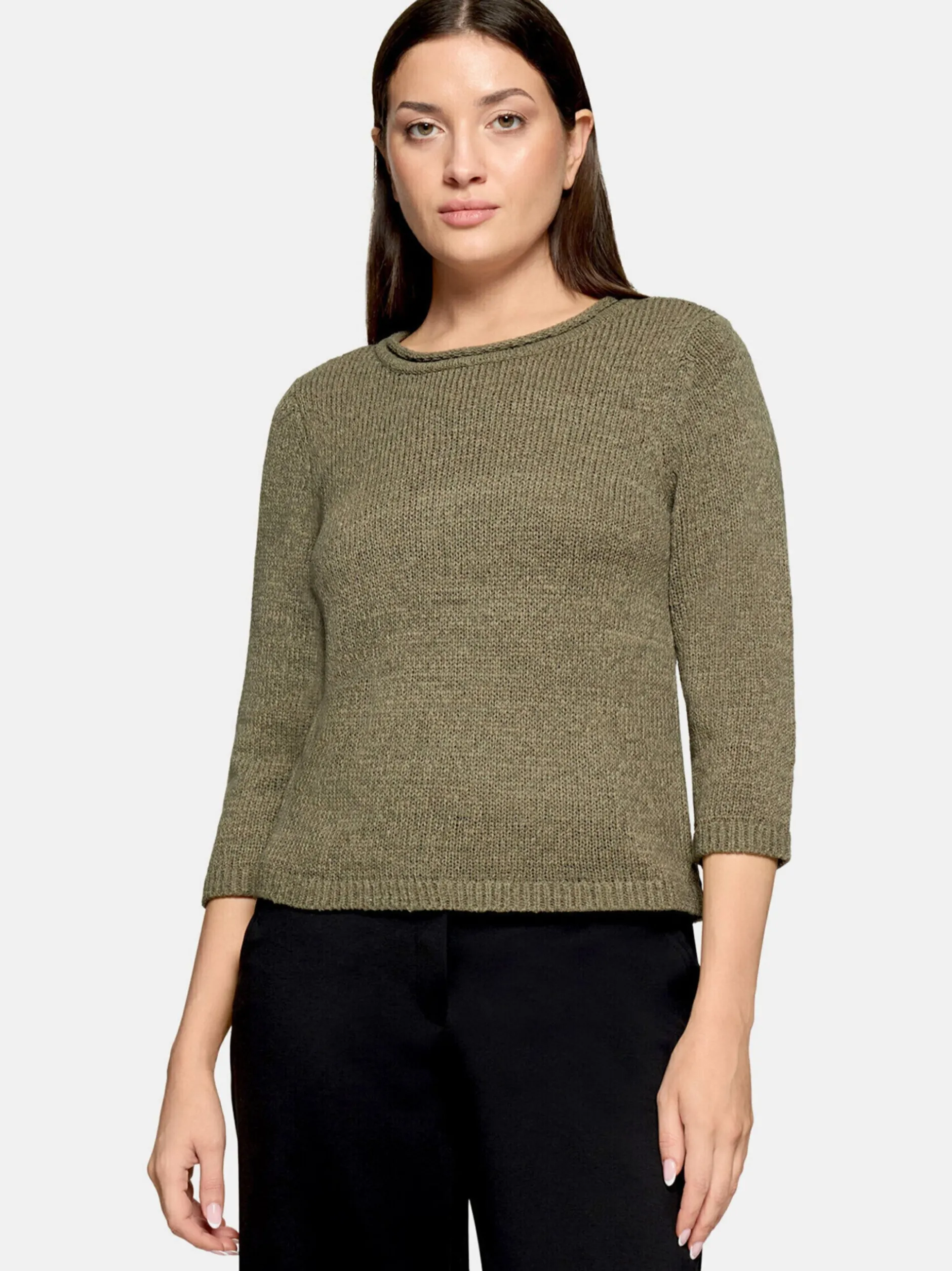 Betty Barclay Damen Strickpullover in khaki oliv