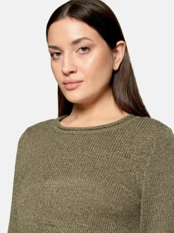 Betty Barclay Damen Strickpullover in khaki oliv