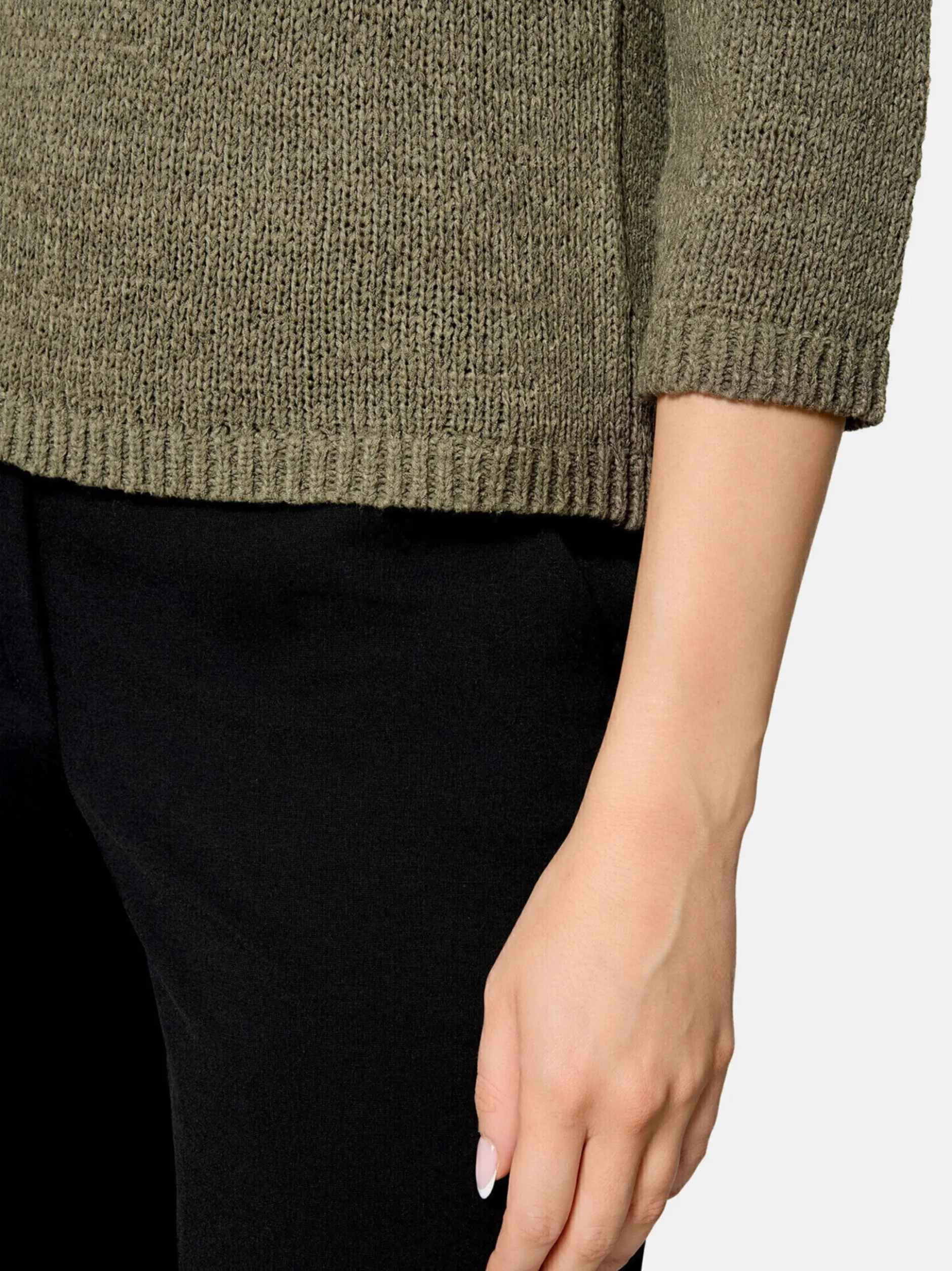 Betty Barclay Damen Strickpullover in khaki oliv