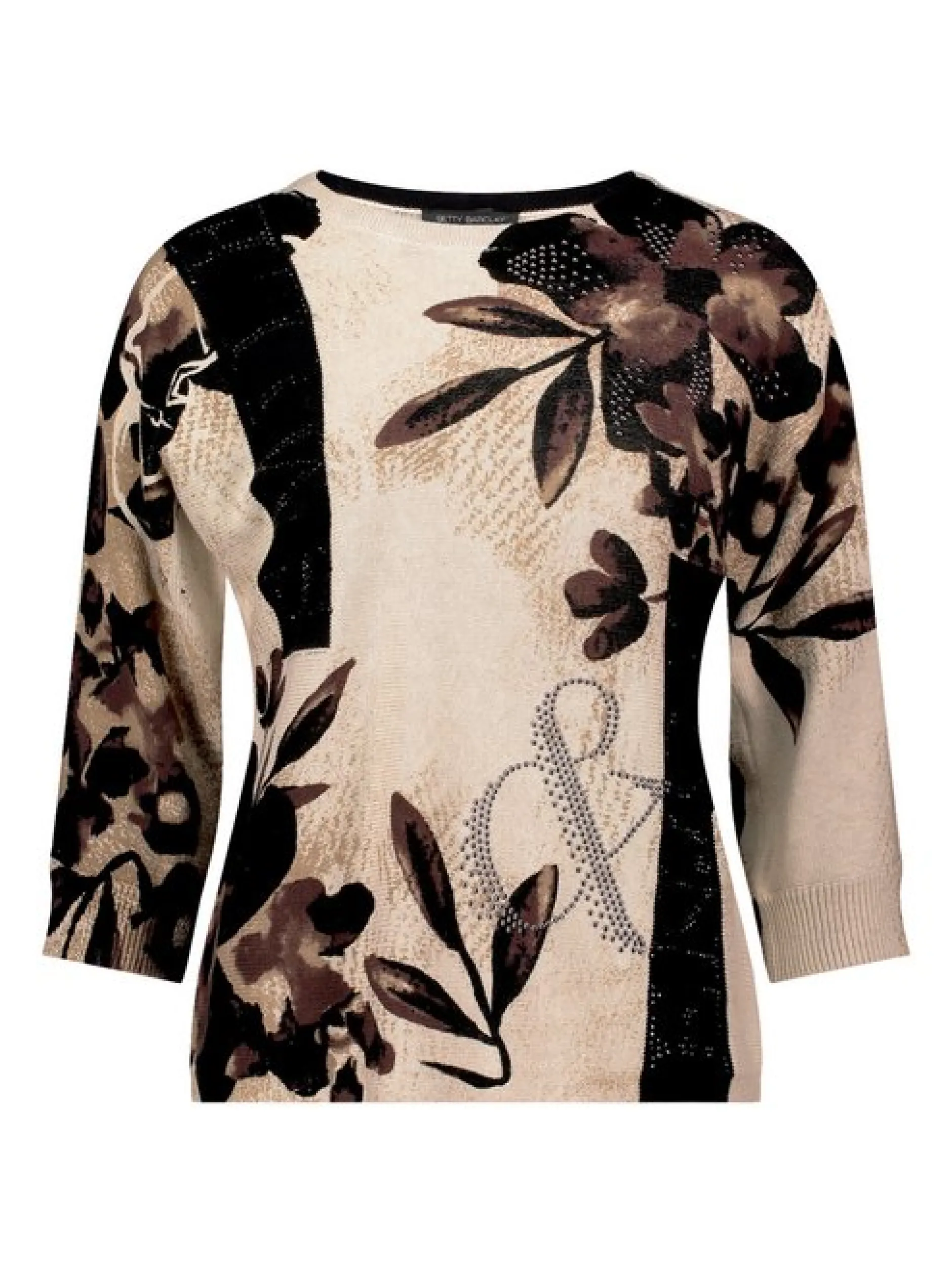 Betty Barclay Damen Strickpullover in mehrfarbig beige