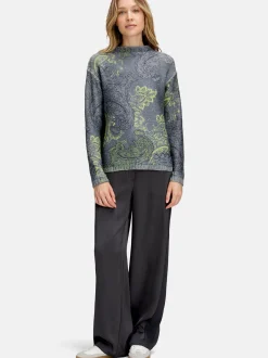 Betty Barclay Damen Strickpullover in grau mehrfarbig