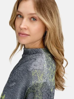 Betty Barclay Damen Strickpullover in grau mehrfarbig