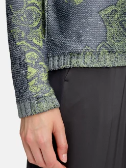 Betty Barclay Damen Strickpullover in grau mehrfarbig