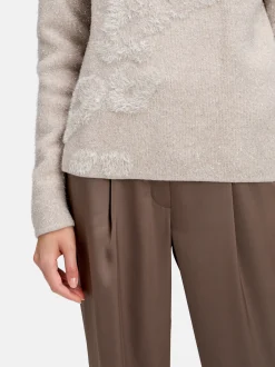 Betty Barclay Damen Strickpullover in beige mehrfarbig