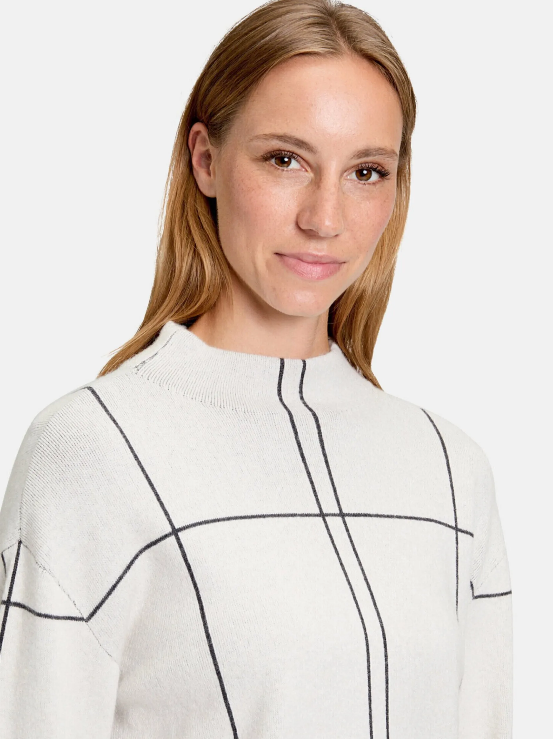 Betty Barclay Damen Strickpullover in beige grau