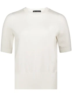 Betty Barclay Damen Strickshirt in ecru - Ärmel: Halbarm