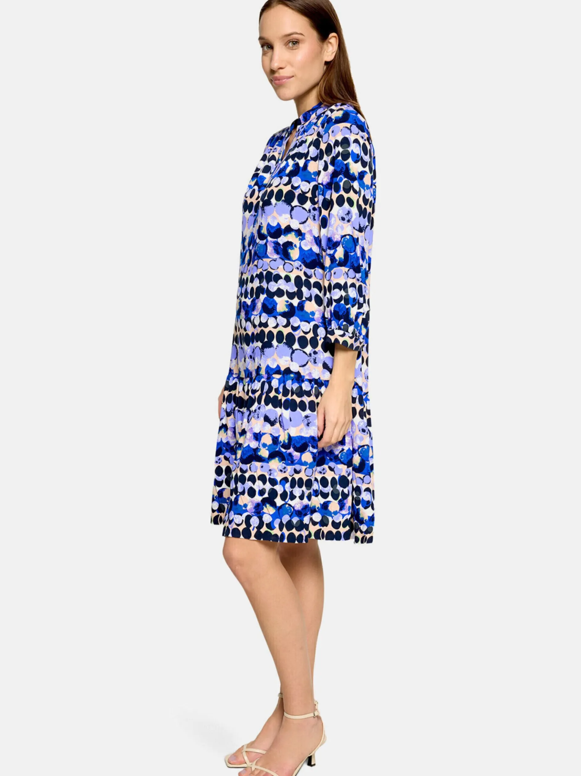Betty Barclay Damen Stufenkleid in blau mehrfarbig