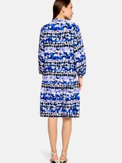 Betty Barclay Damen Stufenkleid in blau mehrfarbig