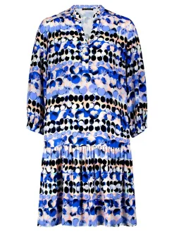 Betty Barclay Damen Stufenkleid in blau mehrfarbig
