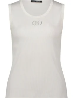 Betty Barclay Damen Top in weiß - Ausschnitt: Rundhals