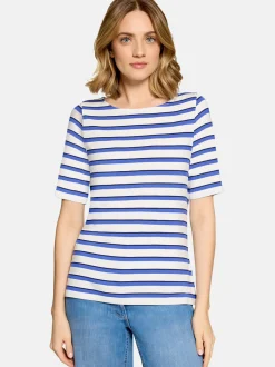 Betty Barclay Damen T-Shirt in blau weiß