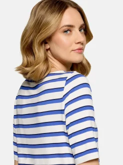 Betty Barclay Damen T-Shirt in blau weiß