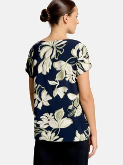 Betty Barclay Damen T-Shirt in blau mehrfarbig
