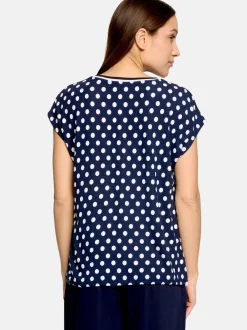 Betty Barclay Damen T-Shirt in blau weiß