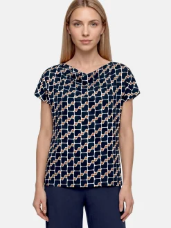 Betty Barclay Damen T-Shirt in marine mehrfarbig