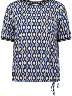 Betty Barclay Damen T-Shirt in blau ecru