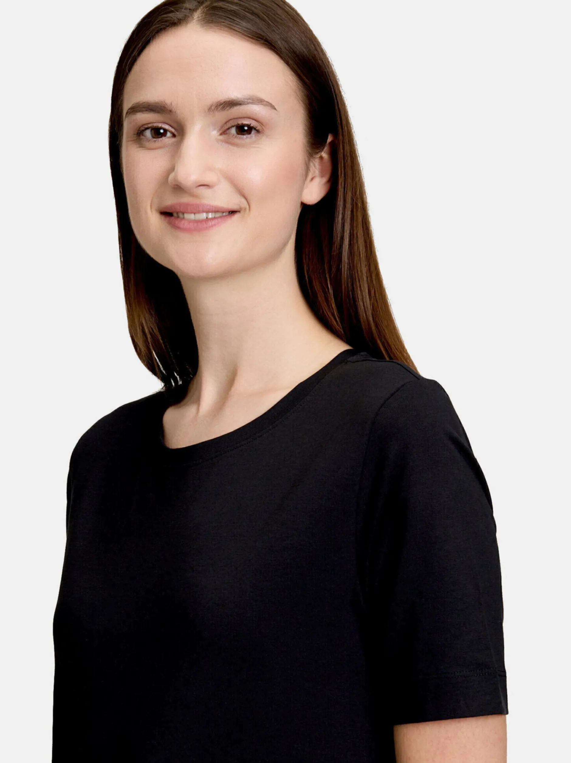 Betty & Co Damen Basic Shirt in schwarz