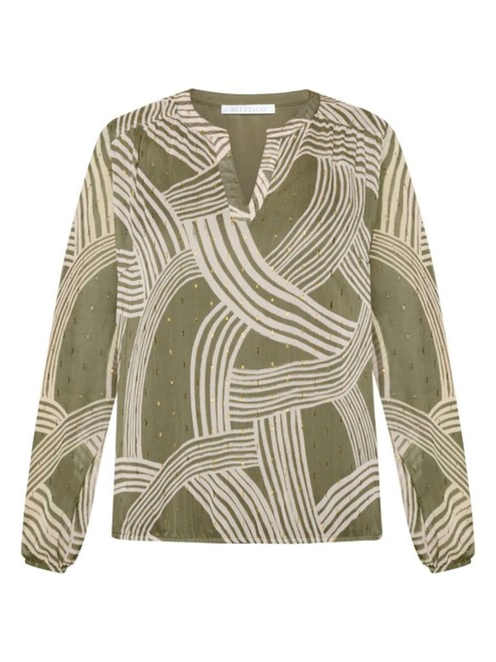 Betty & Co Damen Bluse in oliv beige