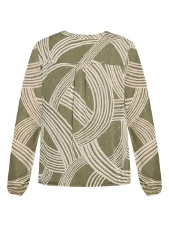 Betty & Co Damen Bluse in oliv beige