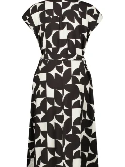 Betty & Co Damen Blusenkleid in schwarz weiß