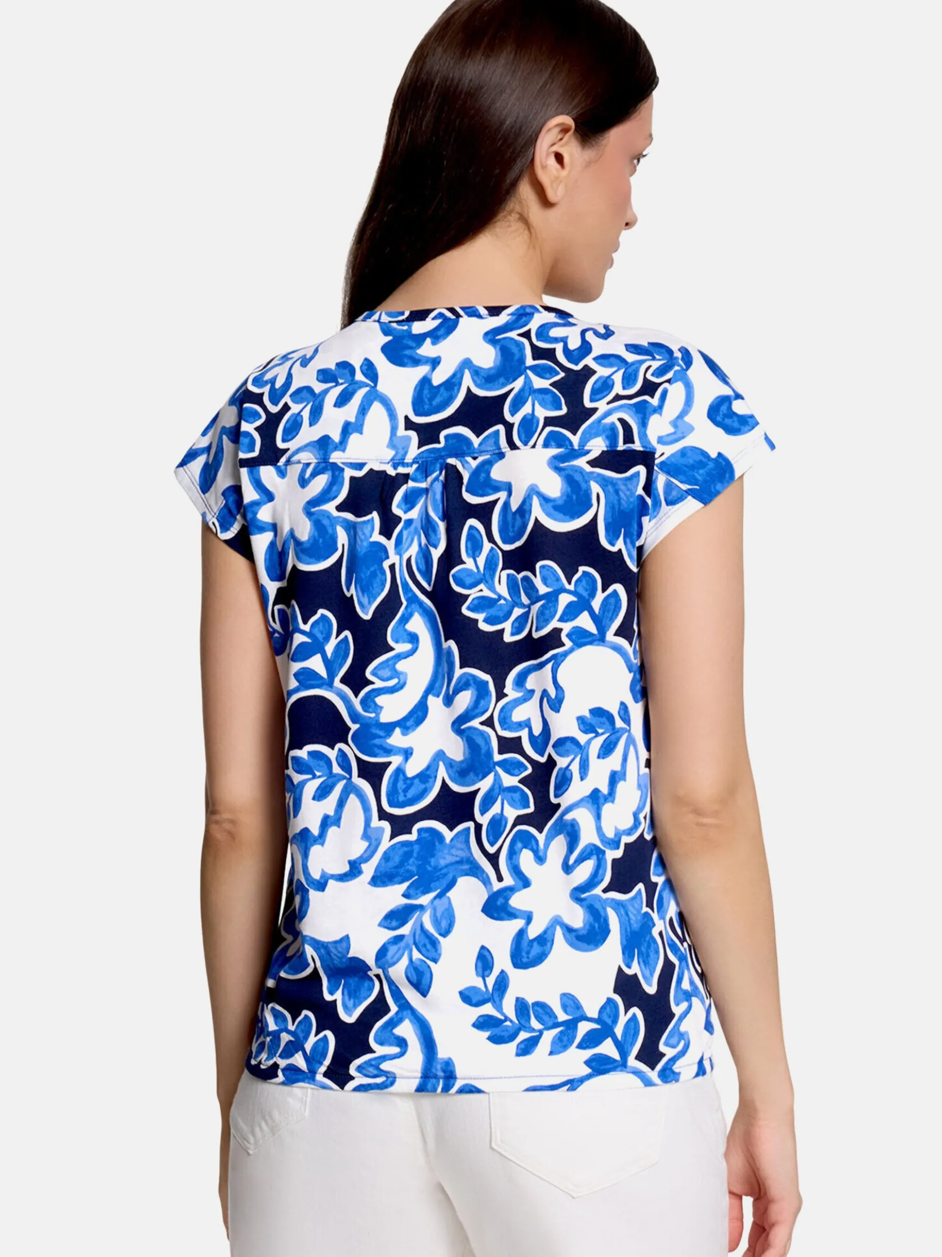 Betty & Co Damen Blusenshirt in marine weiß