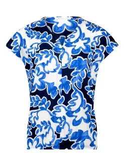 Betty & Co Damen Blusenshirt in marine weiß