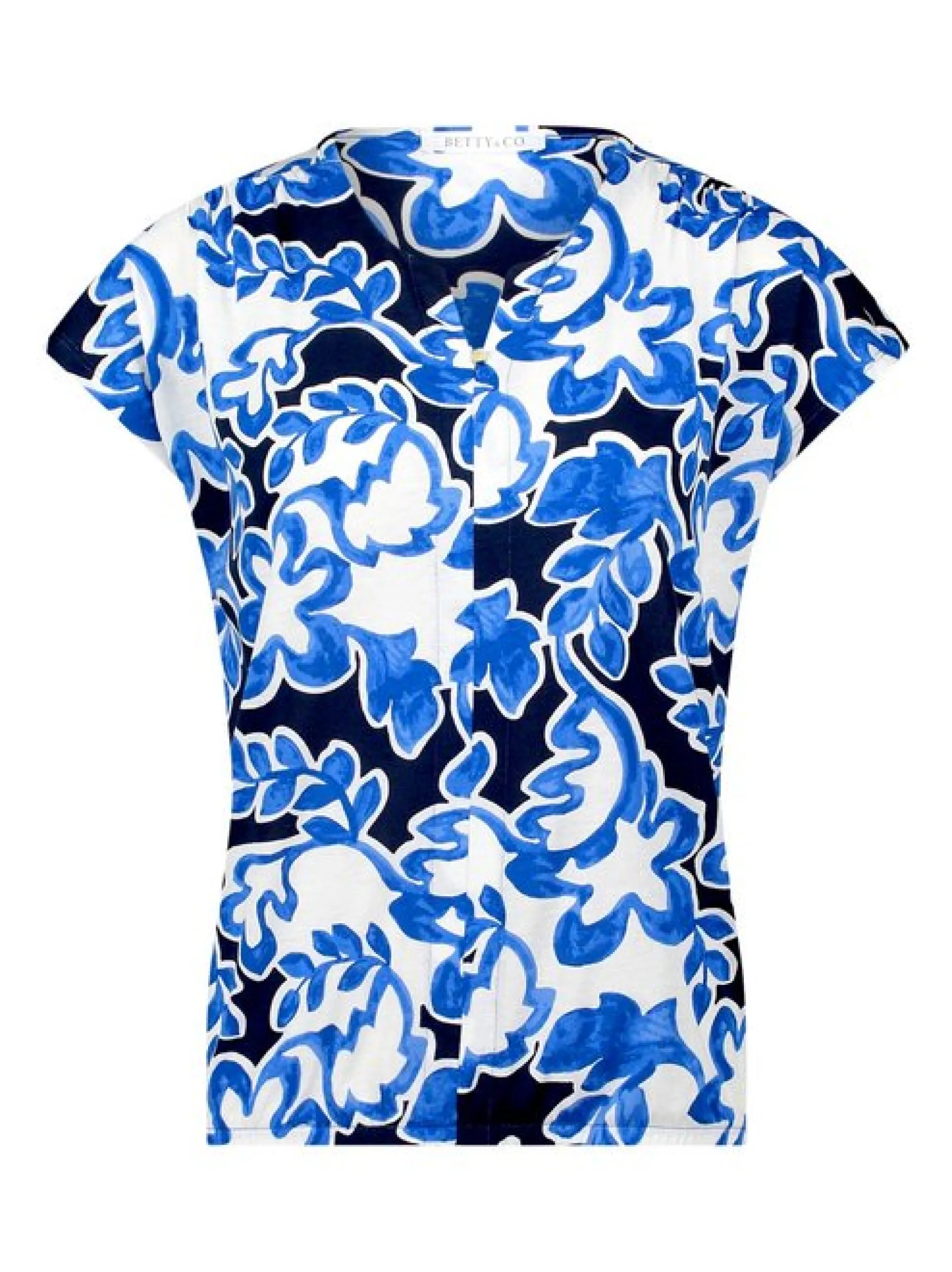 Betty & Co Damen Blusenshirt in marine weiß