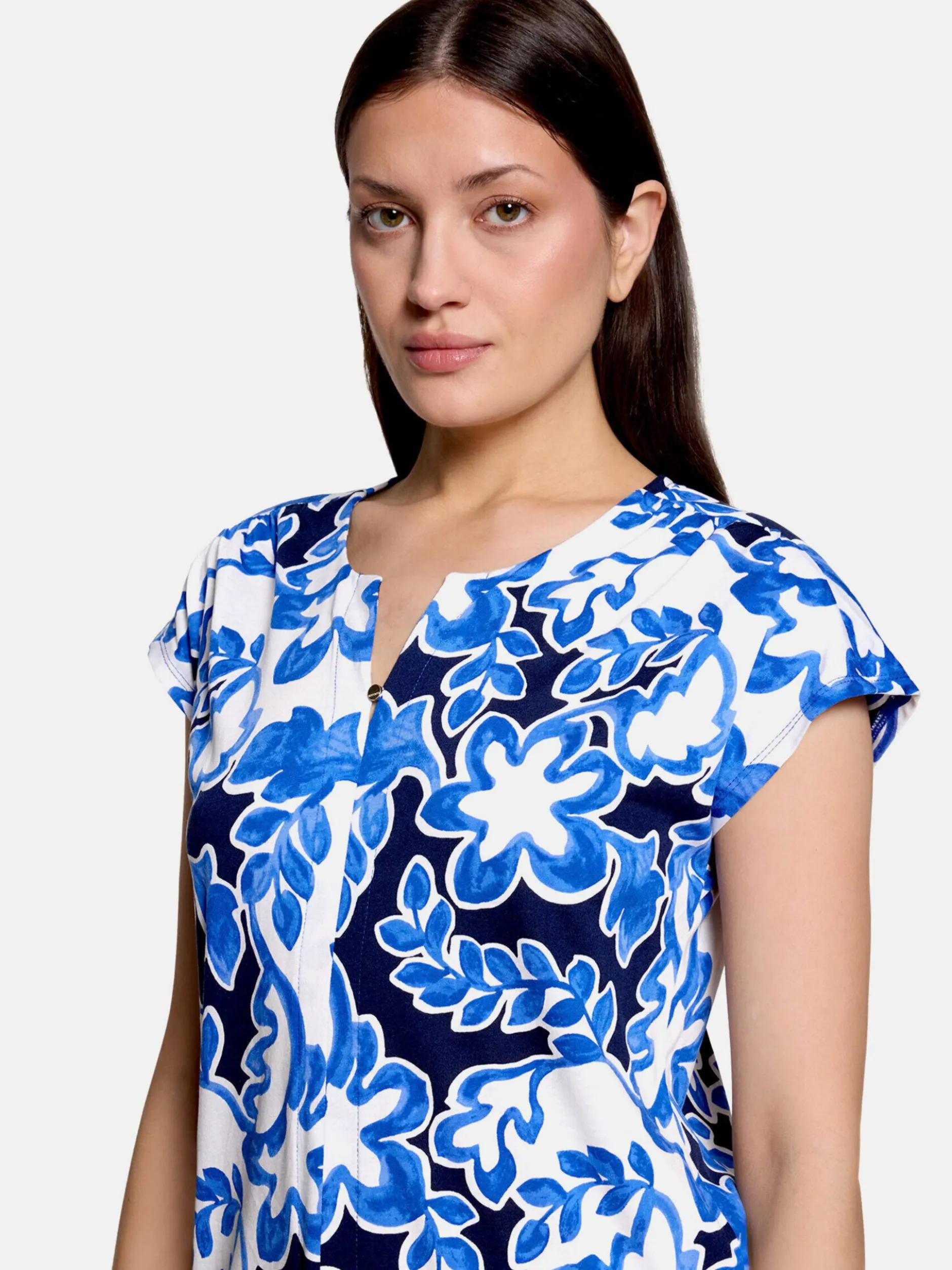 Betty & Co Damen Blusenshirt in marine weiß