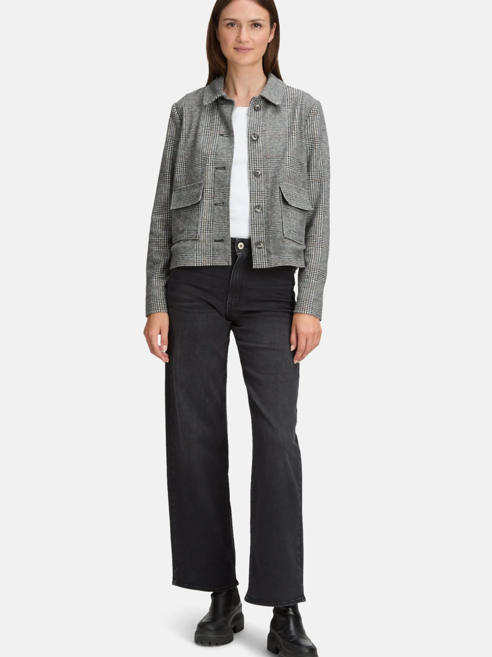 Betty & Co Damen Casual-Jacke in schwarz mehrfarbig