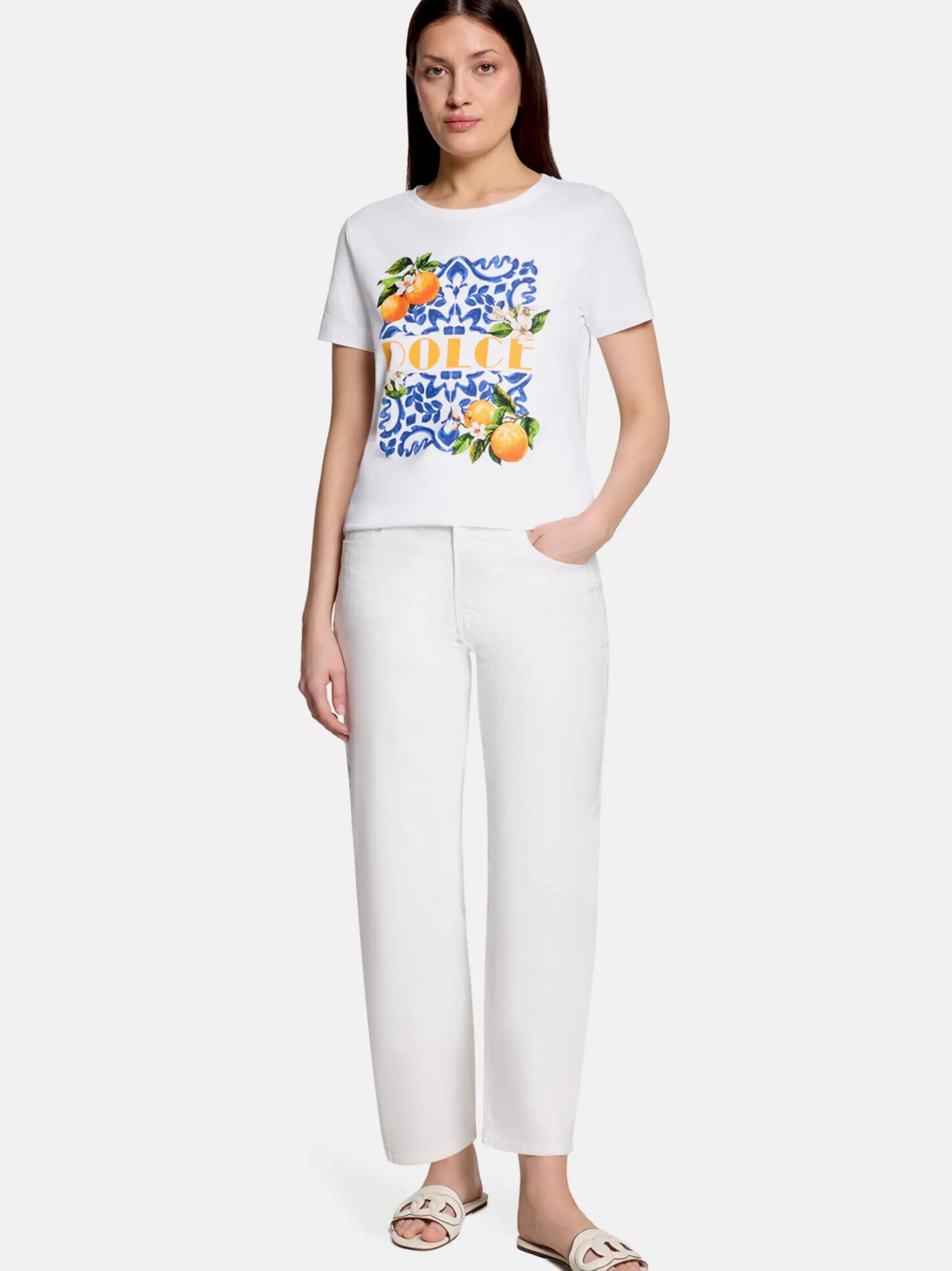 Betty & Co Damen Casual-Shirt in weiß mehrfarbig