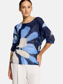 Betty & Co Damen Feinstrickpullover in blau