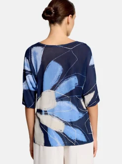 Betty & Co Damen Feinstrickpullover in blau