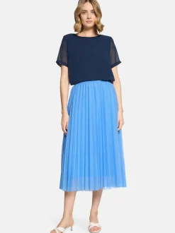 Betty & Co Damen Midirock in hellblau