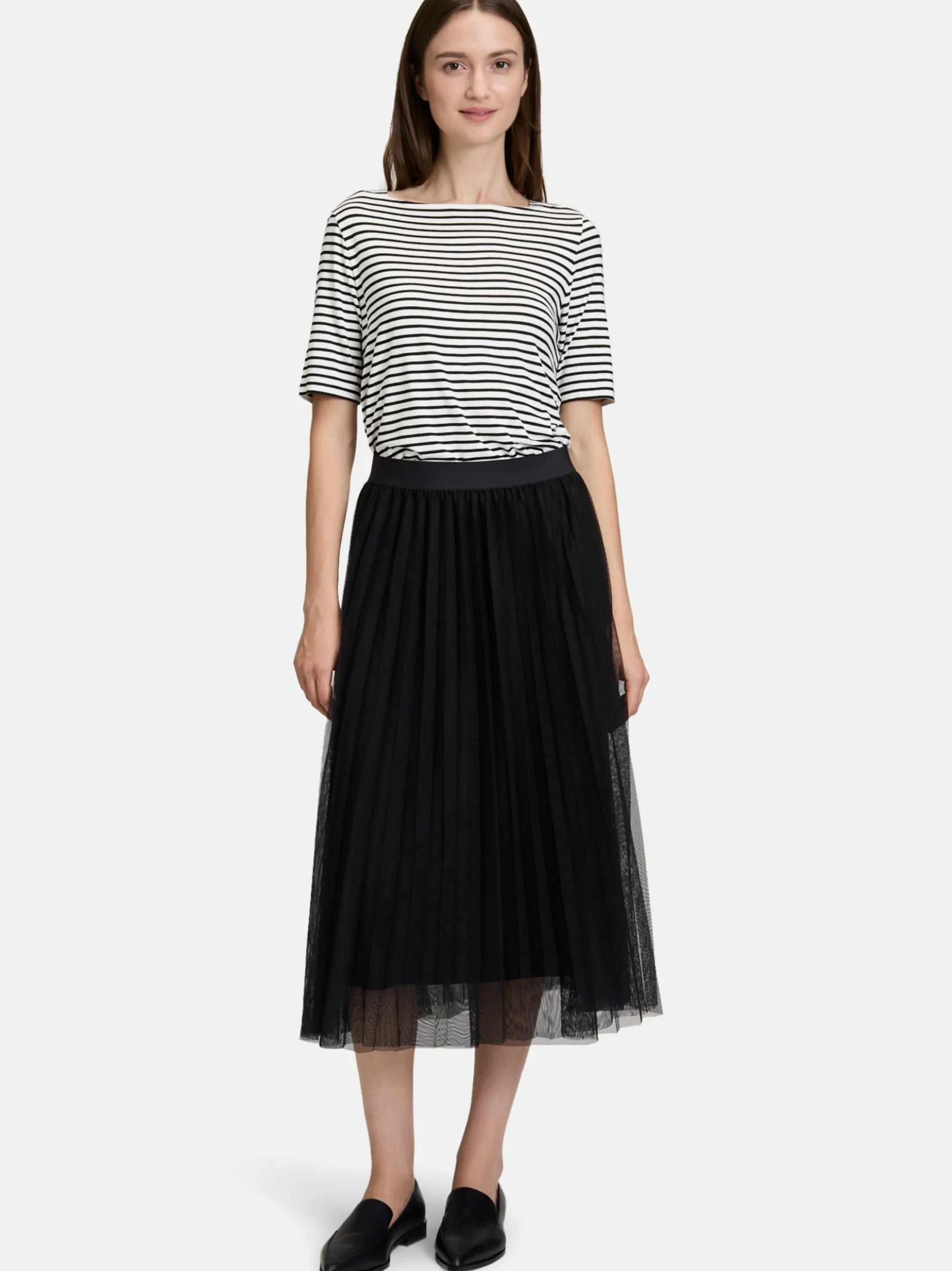 Betty & Co Damen Midirock in schwarz