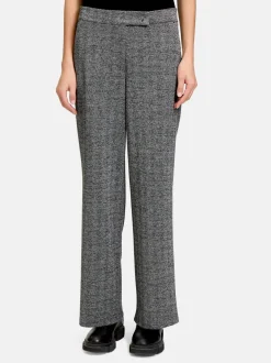 Betty & Co Damen Stoffhose in schwarz mehrfarbig