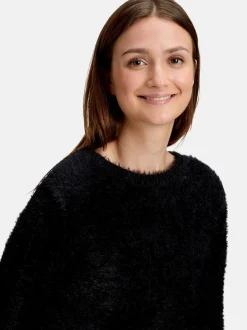 Betty & Co Damen Strickpullover in schwarz