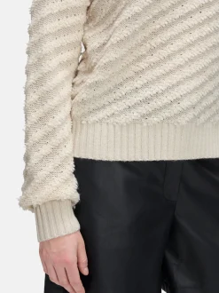 Betty & Co Damen Strickpullover in weiß