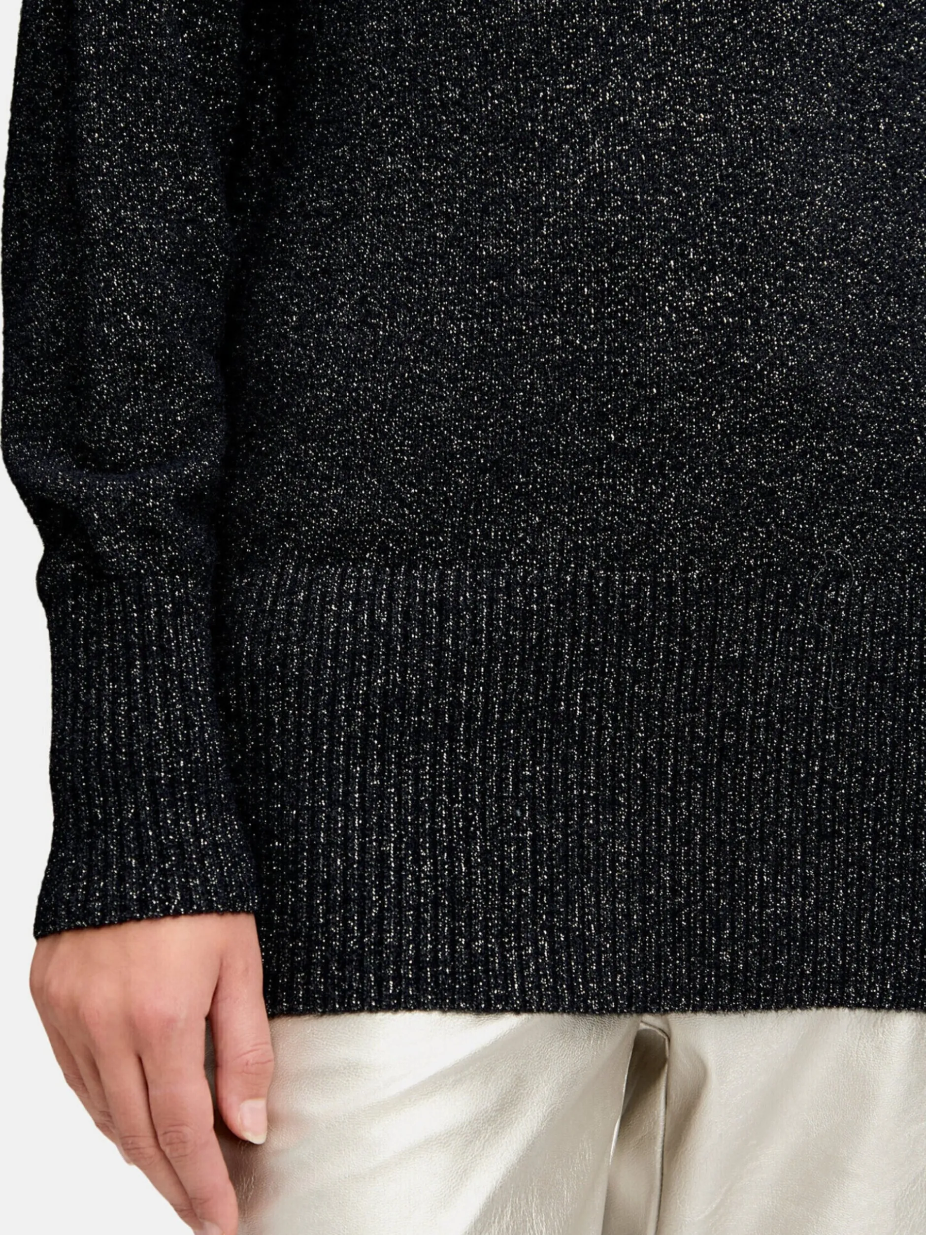 Betty & Co Damen Strickpullover in schwarz