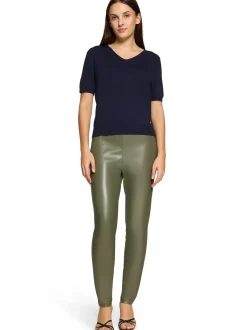 Betty & Co Damen Strickshirt in marine - Ärmel: kurzarm