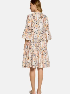 Betty & Co Damen Stufenkleid in beige mehrfarbig