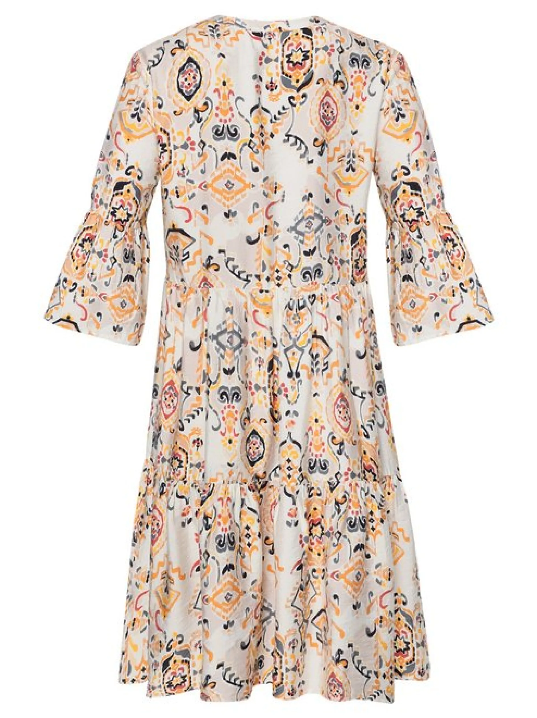 Betty & Co Damen Stufenkleid in beige mehrfarbig