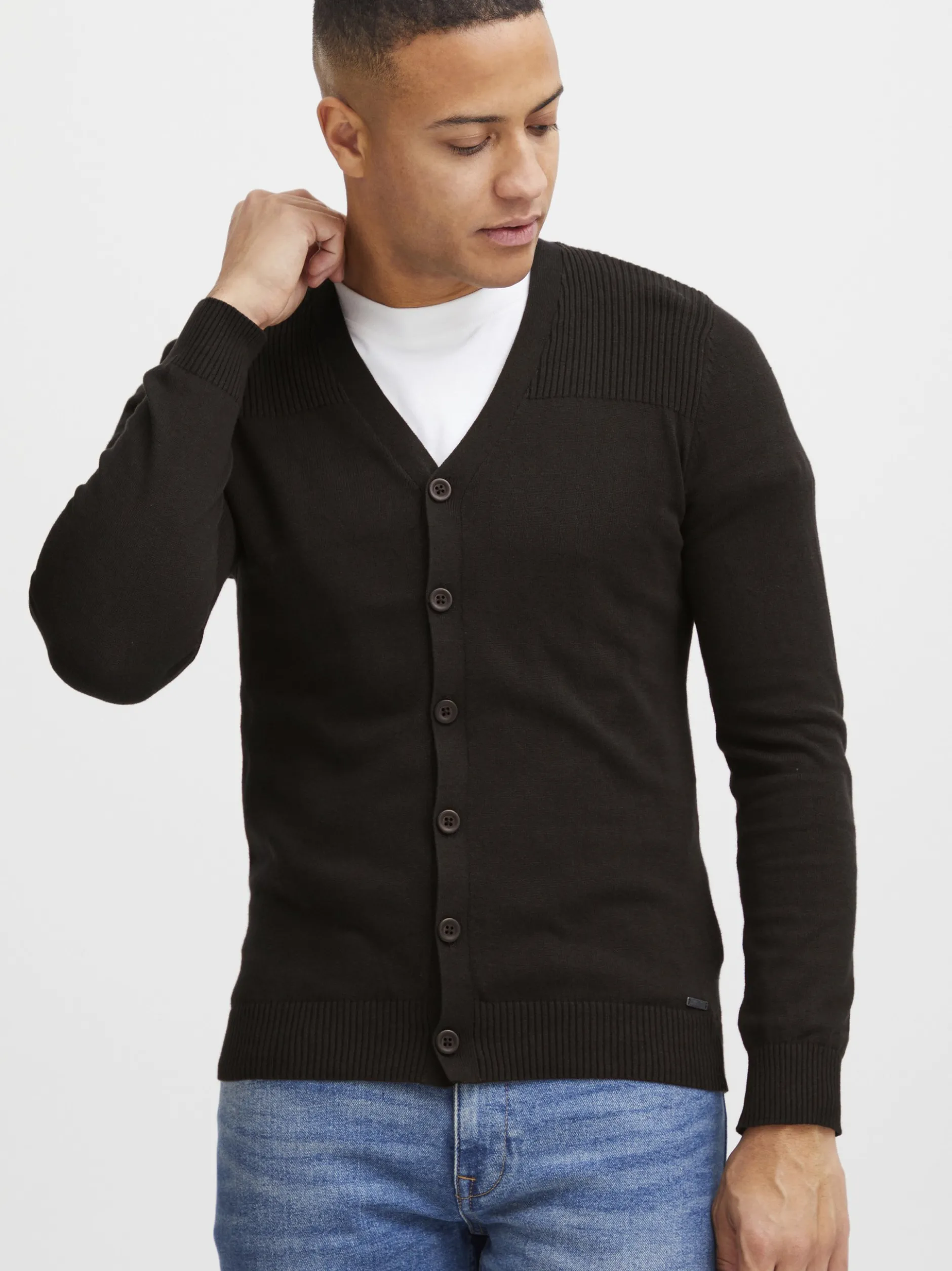 BLEND Herren Cardigan - BHCaden in schwarz