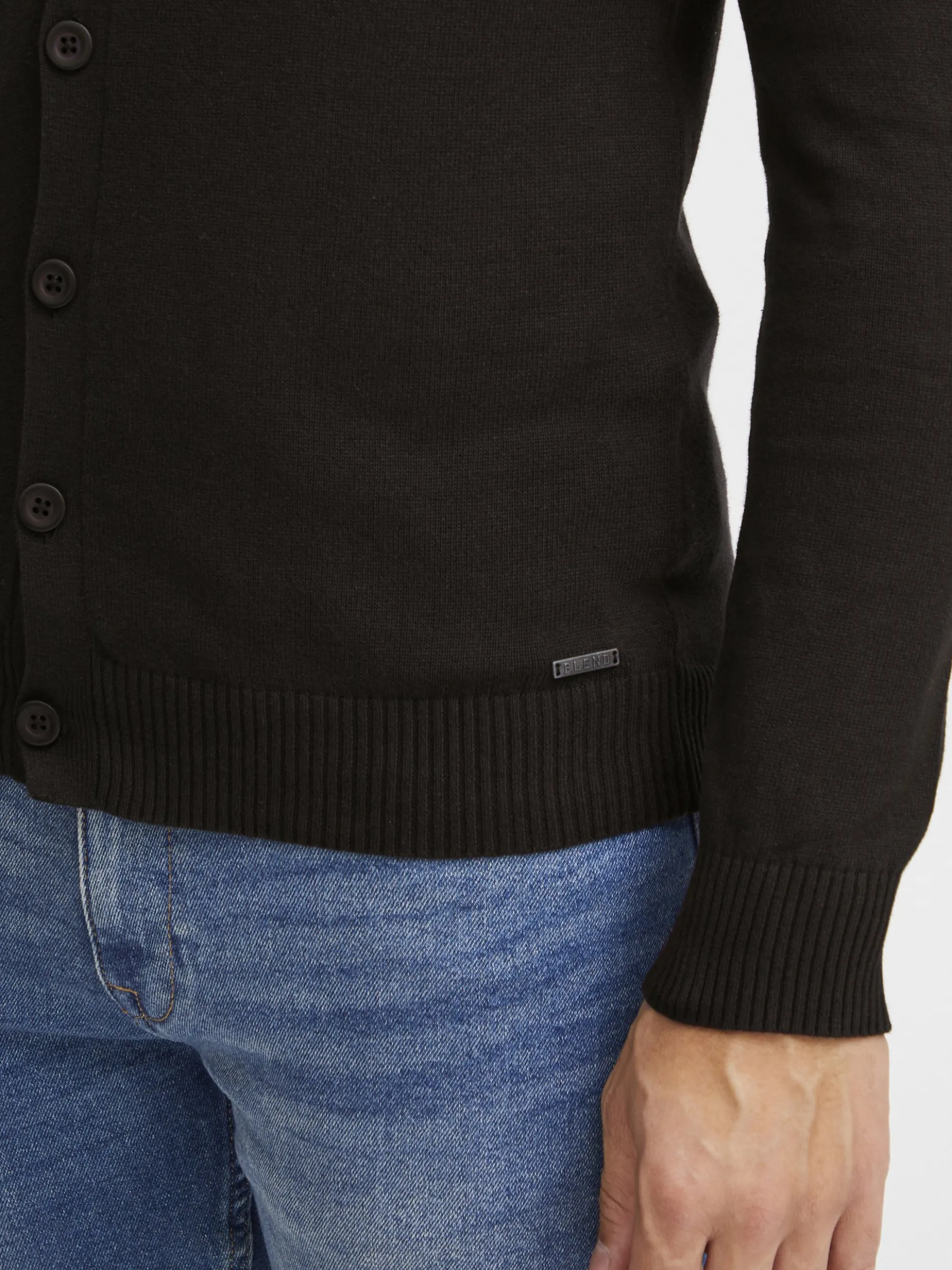 BLEND Herren Cardigan - BHCaden in schwarz