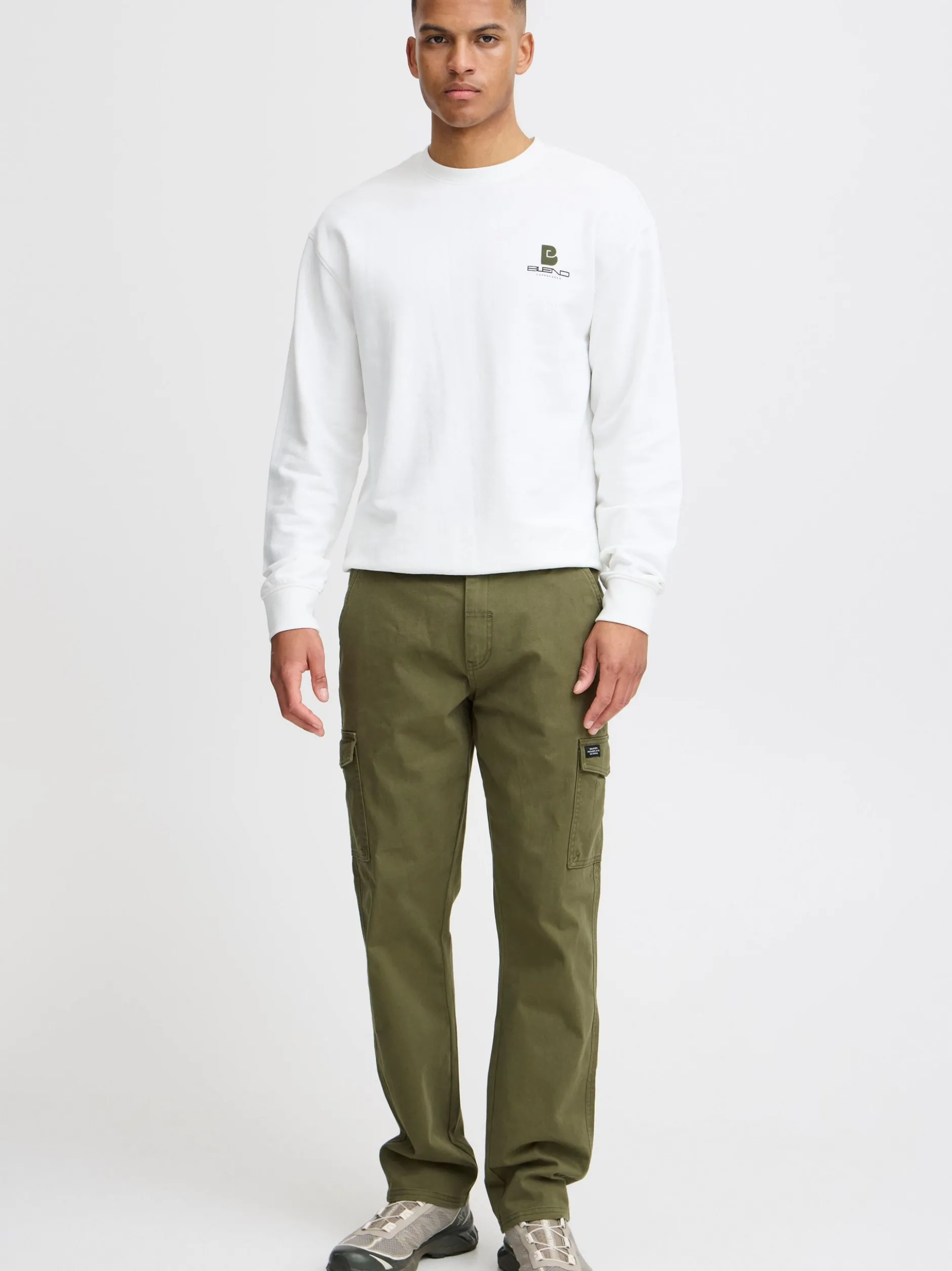 BLEND Herren Cargohose - BHEdnan in oliv