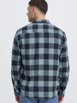 BLEND Herren Flanellhemd - BHBuster in blau