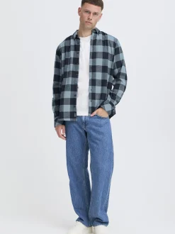 BLEND Herren Flanellhemd - BHBuster in blau