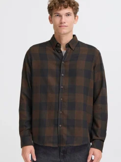 BLEND Herren Flanellhemd - BHOrma in braun